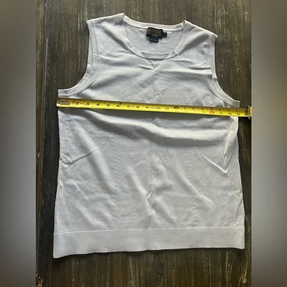 PENDELTON light blue silk , nylon , cotton sweater tank top PL - Picture 9 of 9